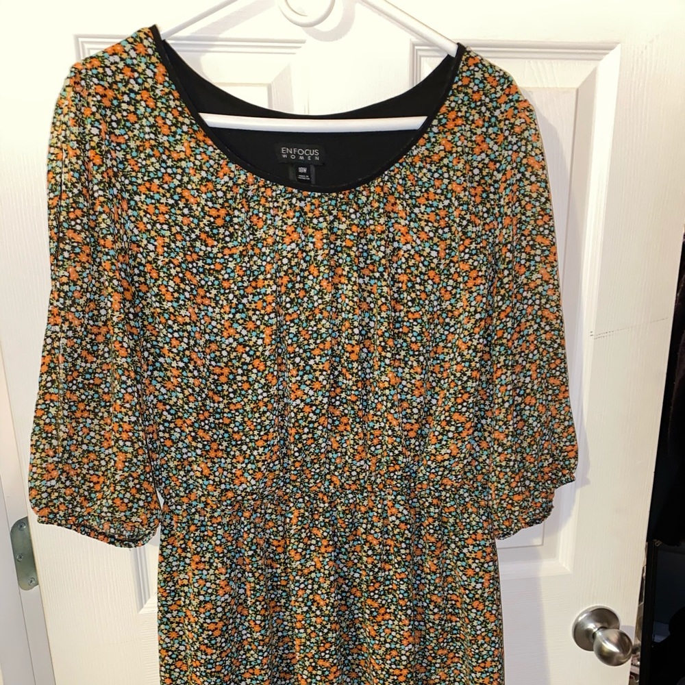 Plus size floral dress